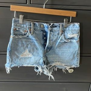 Vintage custom dyed Levi cut offs